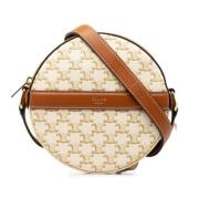 Pre-owned Canvas crossbody-bags Celine Vintage , White , Dames