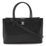 Pre-owned Leather totes Chanel Vintage , Black , Dames