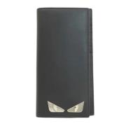 Pre-owned Leather wallets Fendi Vintage , Black , Dames