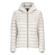 Gewatteerde Ivory Jas met Capuchon Save The Duck , Beige , Dames