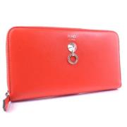 Pre-owned Leather wallets Fendi Vintage , Orange , Dames