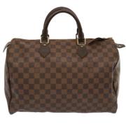 Pre-owned Canvas handbags Louis Vuitton Vintage , Brown , Dames