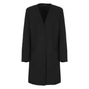 Zwarte wollen jas voor mannen Yohji Yamamoto , Black , Heren