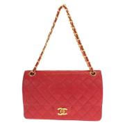 Pre-owned Leather chanel-bags Chanel Vintage , Red , Dames