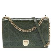 Pre-owned Leather dior-bags Dior Vintage , Green , Dames