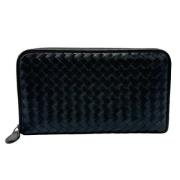 Pre-owned Leather wallets Bottega Veneta Vintage , Black , Dames