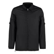 Polyester Overshirt met 4G Logo Givenchy , Black , Heren