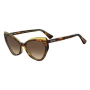 Stijlvolle zonnebril in bruine tint Moschino , Brown , Dames