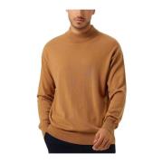 Moderne Mock Neck Pullover Sweater Scotch & Soda , Brown , Heren