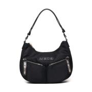 Zwarte schoudertas met ritssluiting Love Moschino , Black , Dames