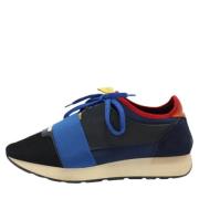 Pre-owned Leather sneakers Balenciaga Vintage , Blue , Dames