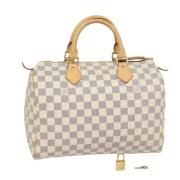 Pre-owned Canvas handbags Louis Vuitton Vintage , White , Dames