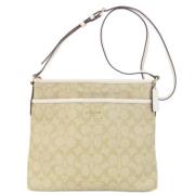 Pre-owned Canvas shoulder-bags Coach Pre-owned , Beige , Dames