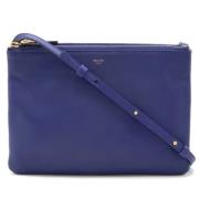 Pre-owned Leather crossbody-bags Celine Vintage , Blue , Dames