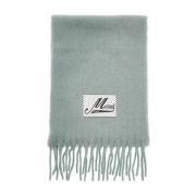 Zachte Alpaca Wol Fringed Sjaal Marni , Green , Dames