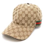 Pre-owned Canvas hats Gucci Vintage , Beige , Dames