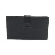 Pre-owned Leather wallets Chanel Vintage , Black , Dames