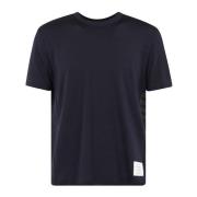 Wollen Jersey T-shirt met 4 Bar Thom Browne , Blue , Heren