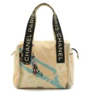 Pre-owned Canvas handbags Chanel Vintage , Beige , Dames