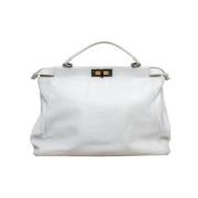 Pre-owned Leather fendi-bags Fendi Vintage , White , Dames