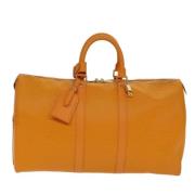 Pre-owned Leather handbags Louis Vuitton Vintage , Orange , Dames