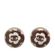 Pre-owned Plastic earrings Chanel Vintage , Brown , Dames