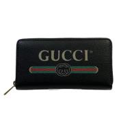 Pre-owned Leather wallets Gucci Vintage , Black , Dames