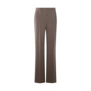 Elegante Flared Broek Sportmax , Brown , Dames