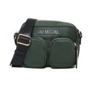 Groene Cargo Tas met Voorvakken Love Moschino , Green , Dames