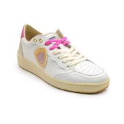 Witte damessneakers met kleurrijke details Blauer , White , Dames