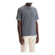 Gelaagd Crew-Neck T-Shirt Brunello Cucinelli , Gray , Heren