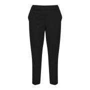 Straight-leg Zwarte Diepe Broek Kaffe Curve , Black , Dames