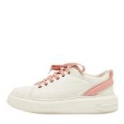 Pre-owned Leather sneakers Salvatore Ferragamo Pre-owned , White , Dam...