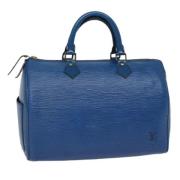 Pre-owned Leather handbags Louis Vuitton Vintage , Blue , Dames