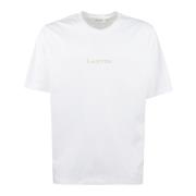 Bouclette T-shirt met Brod? Detail Lanvin , White , Heren