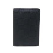 Pre-owned Leather wallets Louis Vuitton Vintage , Black , Heren