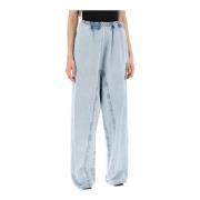 Dubbelgestikte soufflé jeans Y/Project , Blue , Dames