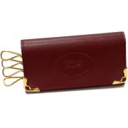 Pre-owned Leather key-holders Cartier Vintage , Brown , Dames