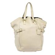 Pre-owned Leather handbags Yves Saint Laurent Vintage , White , Dames