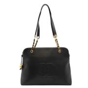 Pre-owned Leather chanel-bags Chanel Vintage , Black , Dames