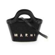 Tropicalia emmer tas met leren afwerking Marni , Black , Dames