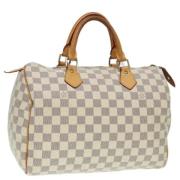 Pre-owned Canvas handbags Louis Vuitton Vintage , White , Dames