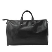 Pre-owned Leather handbags Louis Vuitton Vintage , Black , Dames