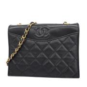 Pre-owned Leather chanel-bags Chanel Vintage , Black , Dames