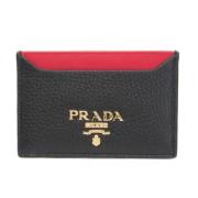 Pre-owned Leather wallets Prada Vintage , Black , Heren