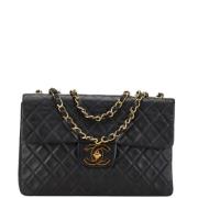 Pre-owned Leather chanel-bags Chanel Vintage , Black , Dames