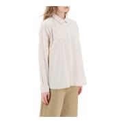 Gestreepte Oversized Shirt Skall Studio , Beige , Dames