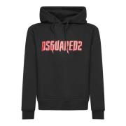 Zwarte Sweatshirt Urban Stijl Aw24 Dsquared2 , Black , Heren