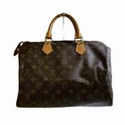 Pre-owned Canvas handbags Louis Vuitton Vintage , Brown , Dames