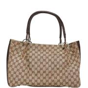 Pre-owned Canvas gucci-bags Gucci Vintage , Beige , Dames